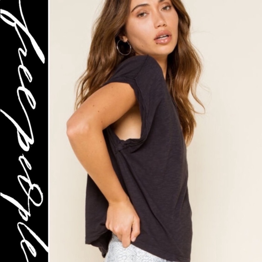 Free People You Rock Tee Washed Black| Size Large: New With Tags. - Picture 8 of 13